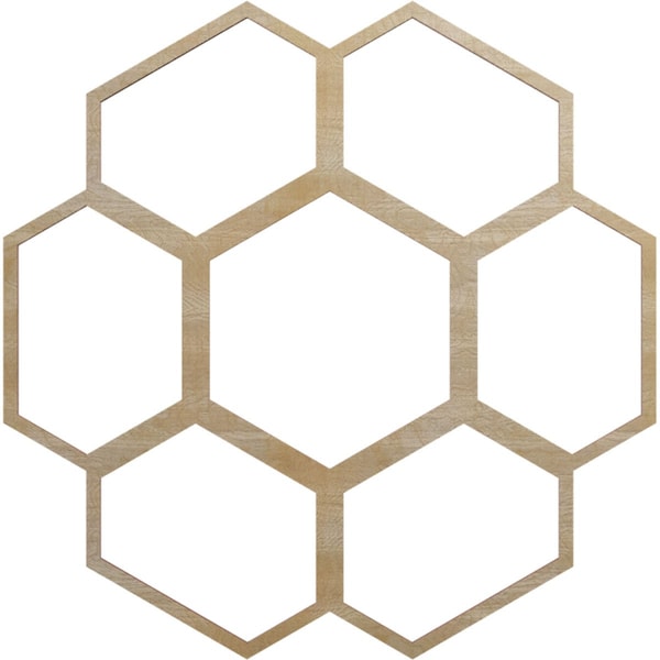 Ekena Millwork Florin Wood Fretwork Pierced Ceiling Medallion, Birch, 24"OD x 10 1/4"ID x 1/4"T CMWP24X24X0250FOBI - main